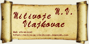 Milivoje Vlajkovac vizit kartica
